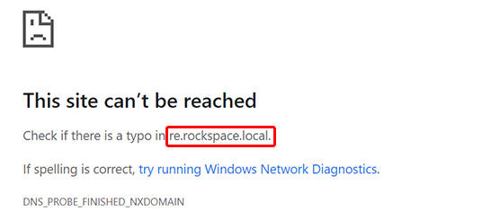 Re.rockspace.local Not Working