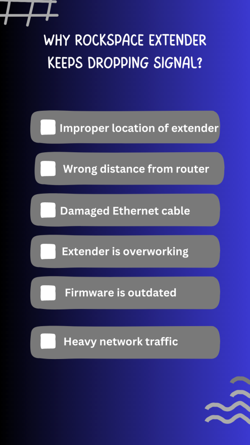 Reasons why extender keeps dropping signal